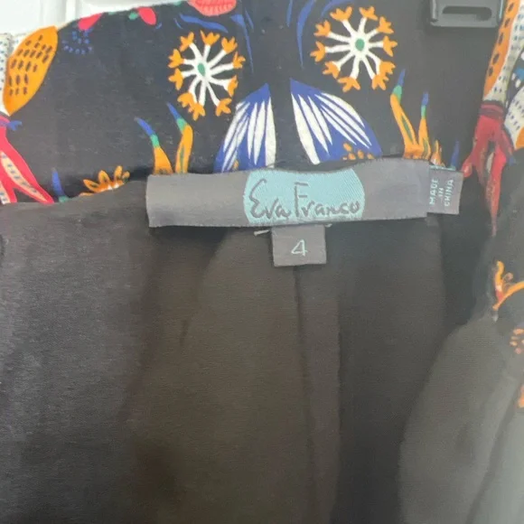 Eva Franco Anthropologie Folk Art Animal Print Midi Skirt Women’s Size 4 - Picture 4 of 10